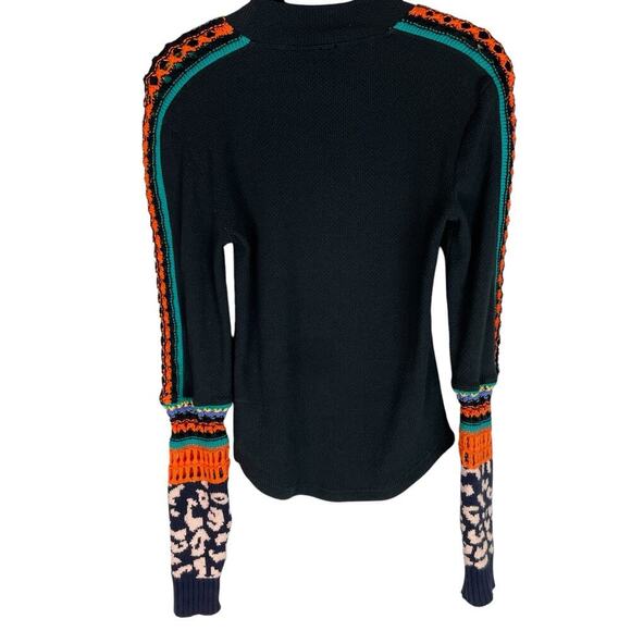 Free People Switch It Up Cuff Thermal long sleeve top black - Picture 1 of 10